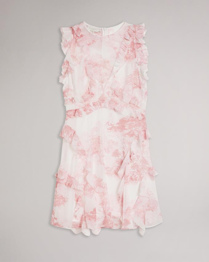 Peignoir Ted Baker Sleeveless Waterfall Mini Rose Femme | QBU-52327360